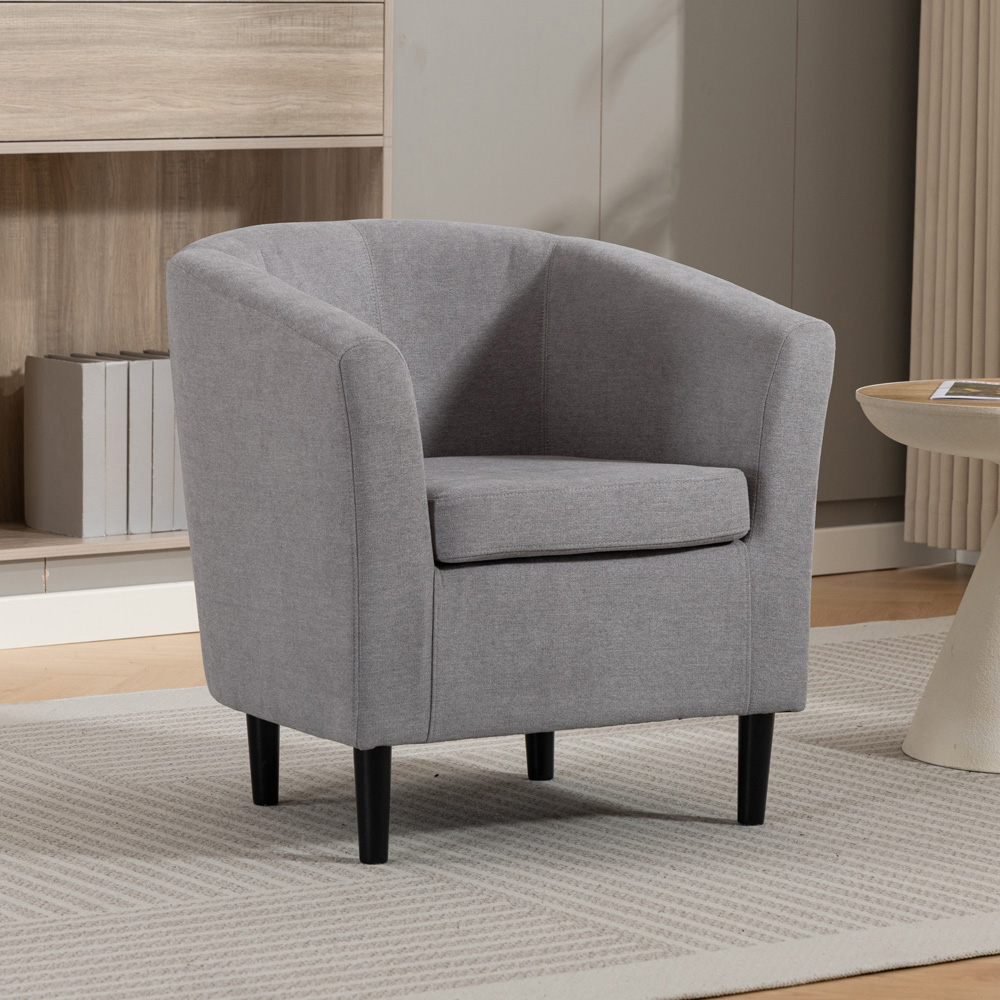 Artemis Home Beulah Grey Fabric Accent Chair Image 4