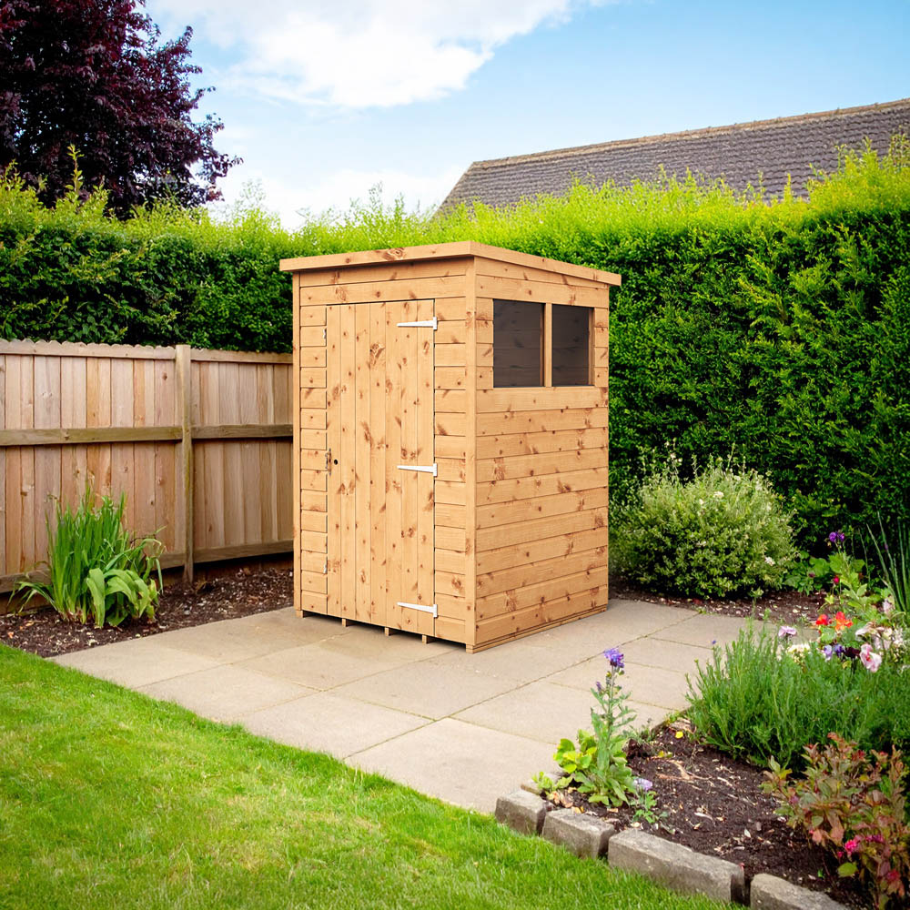 Empire Sheds 4 x 4ft Tongue and Groove Pent Garden Shed Image 2