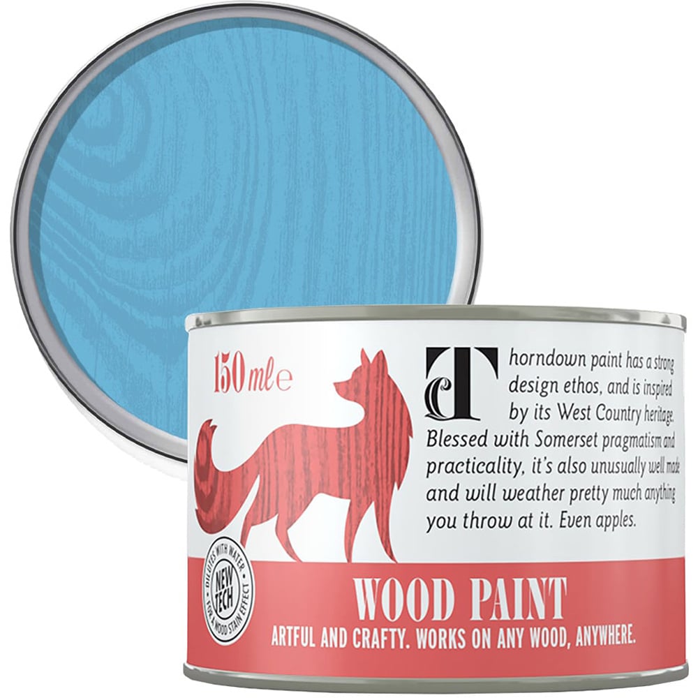 Thorndown Adonis Blue Satin Wood Paint 150ml Image 1