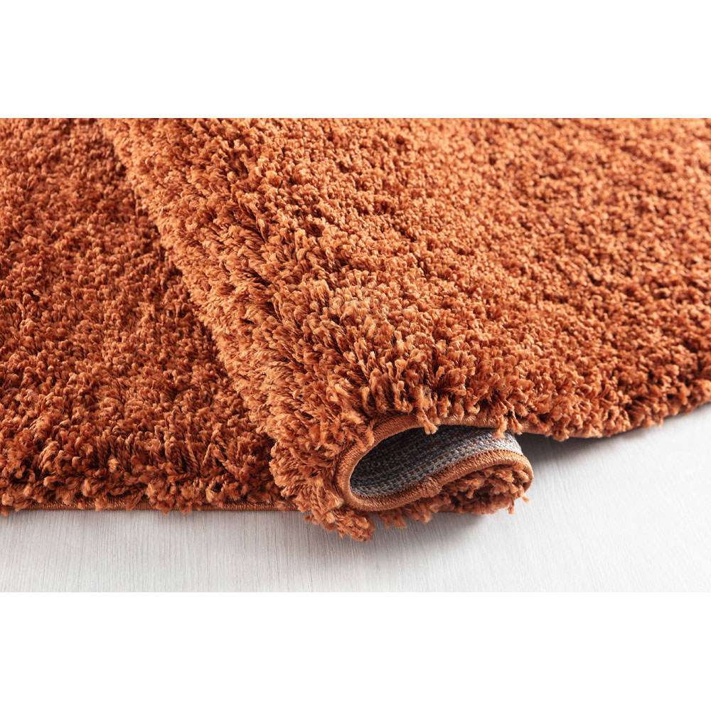 Desire Rugs Oxford Terracotta Plain Shaggy Rug 120 x 170cm Image 3