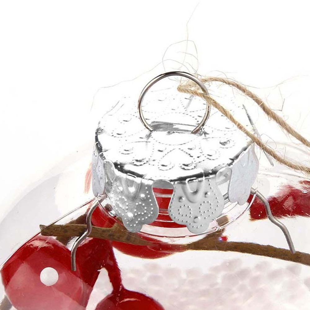 Living and Home Clear Glass Bauble 5 Pack Image 5