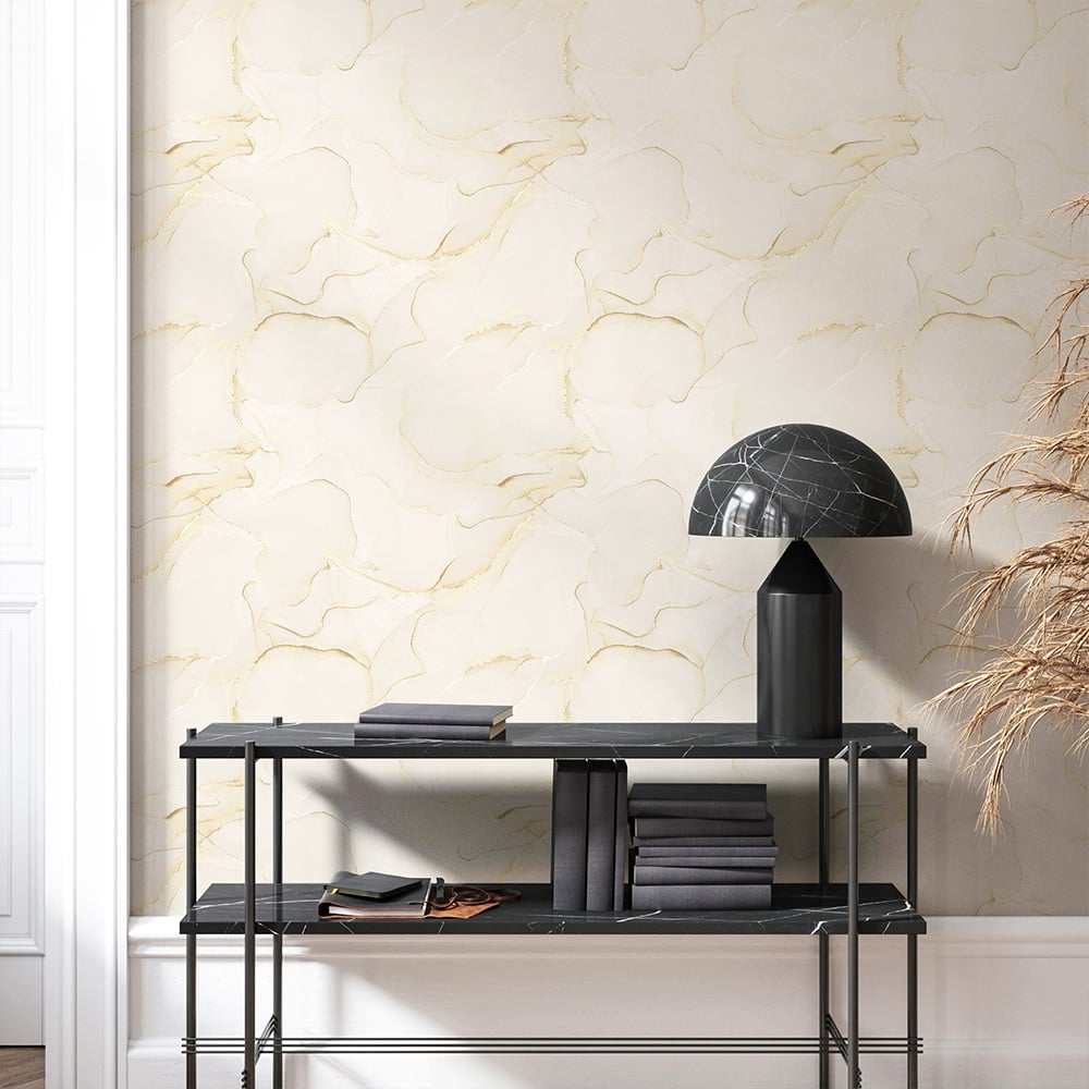 Muriva Elysian Marble Cream Wallpaper Image 3