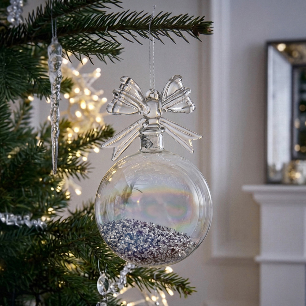 Iridescent Bow Topped Bauble Image 2
