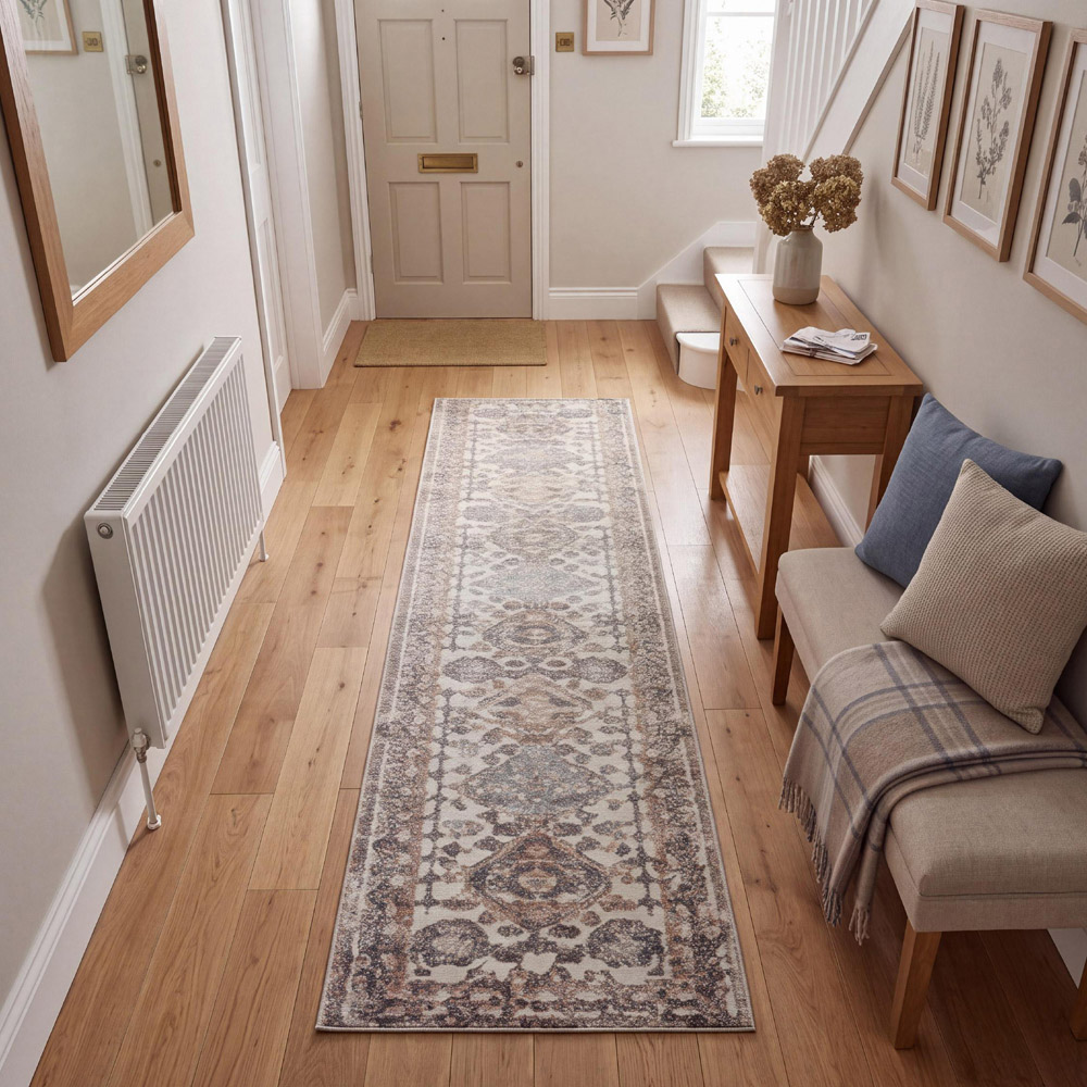 Arthouse Muse Traditional Diamond Natural Runner 60 x 230cm Image 5