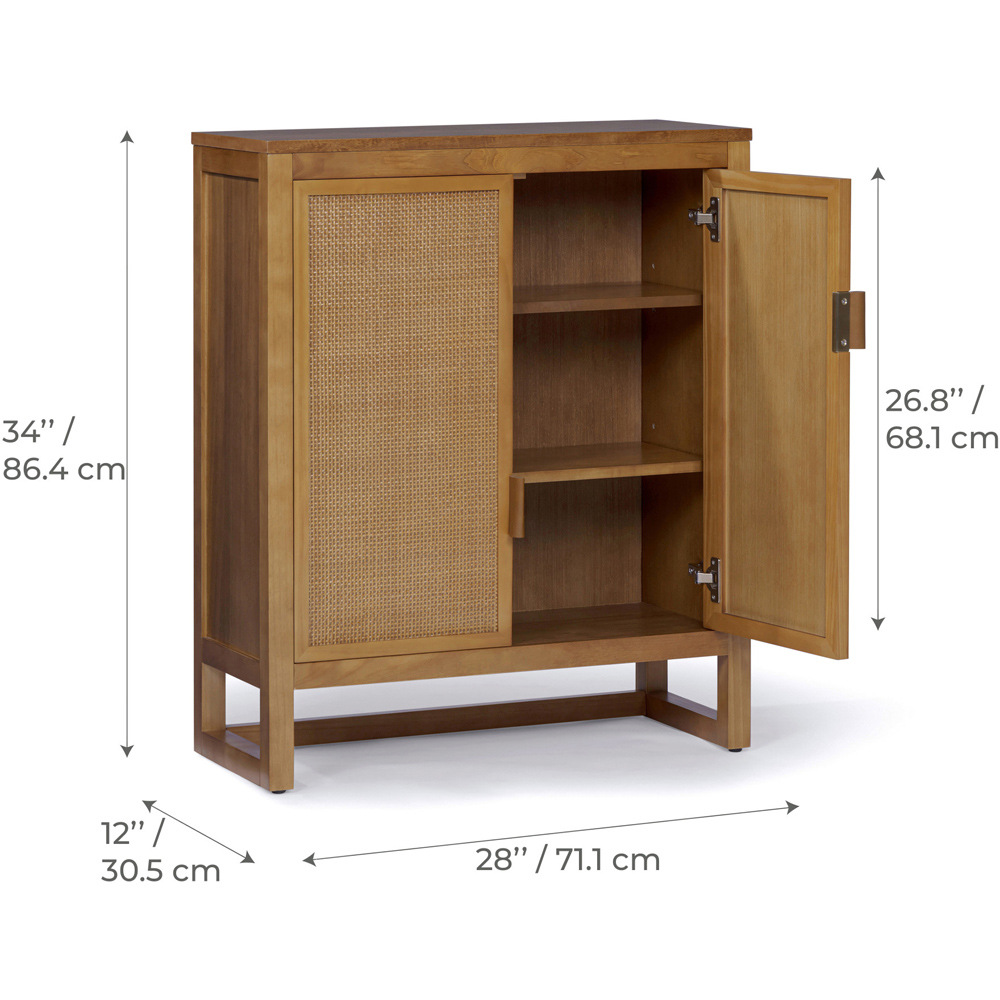 Teamson Home Hatteras 2 Door Natural Accent Cabinet Image 9