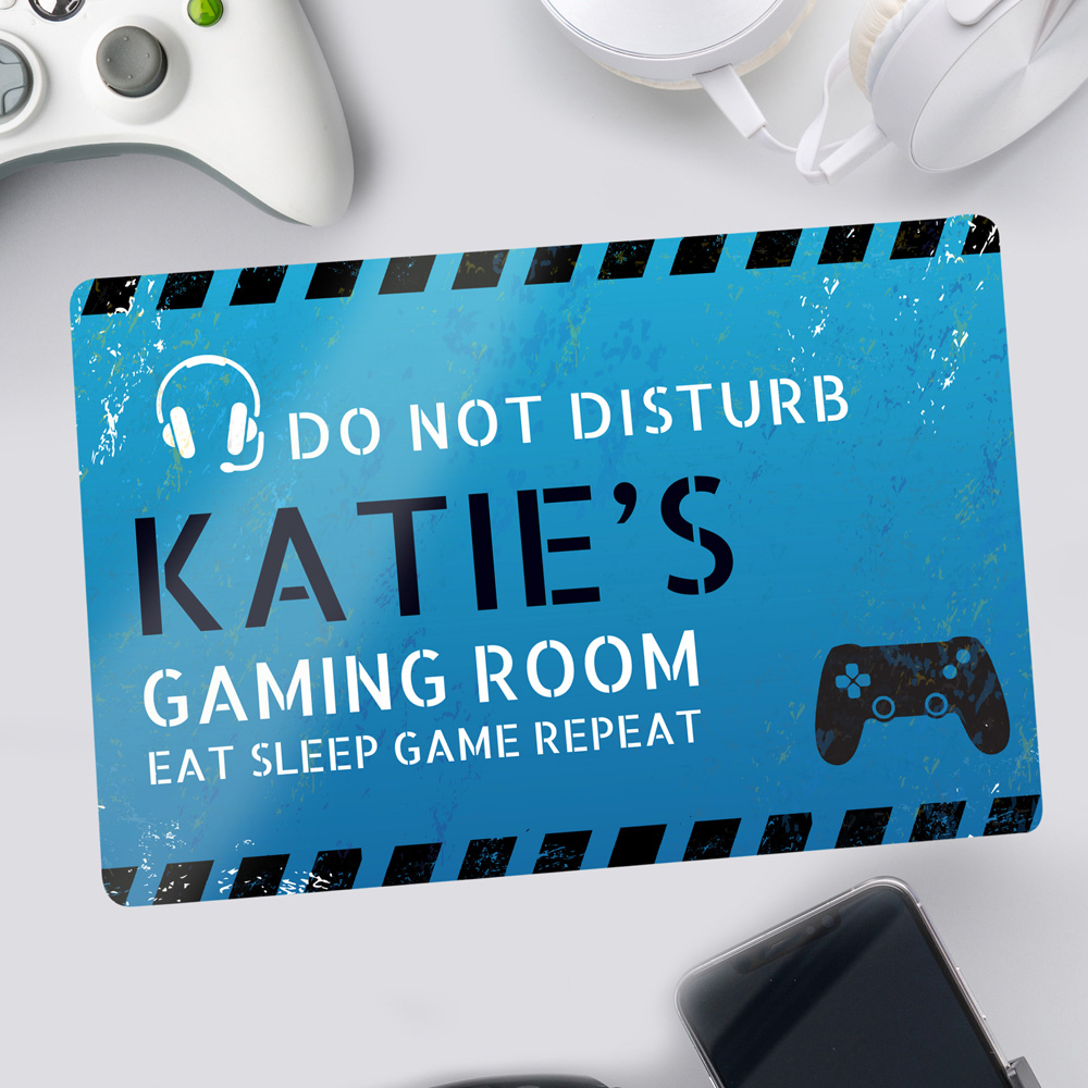 Personalised Memento Company Personalised Gamer Do Not Disturb Metal Sign Image 3