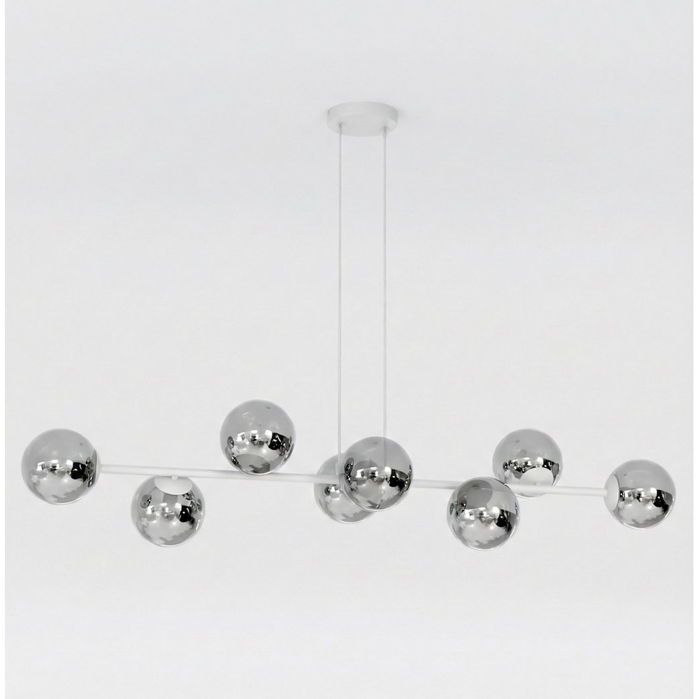 Emibig Magnus 8 Light Grey and Graphite E14 Ceiling Pendant Light Image 3
