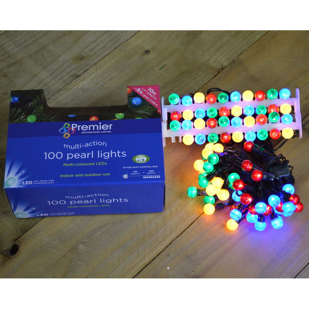 Premier 100 Multicolour LED Multi-Function Green String Light 10m Image 7