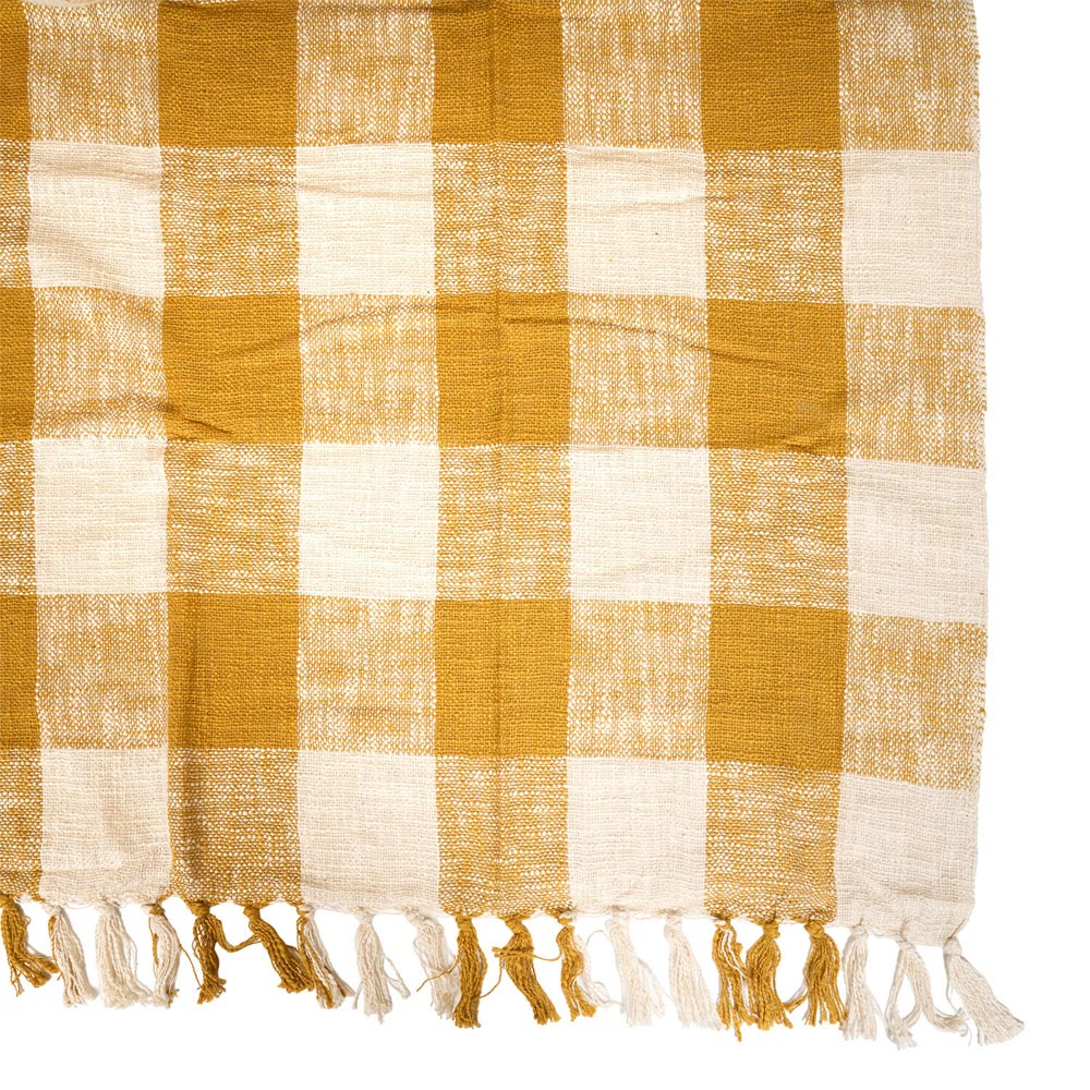 Lachlan Check Throw Ochre Image 4