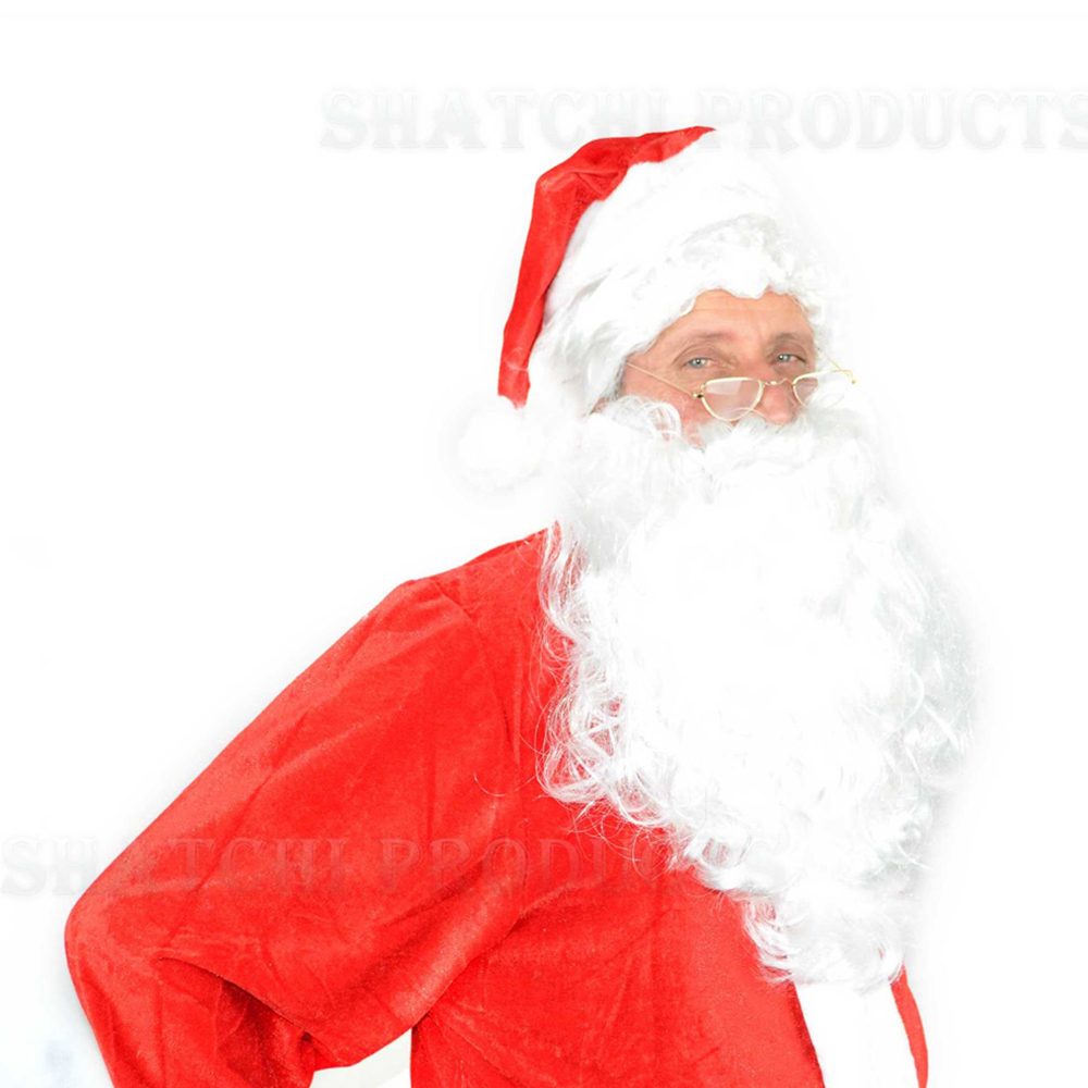 Shatchi Long White Santa Claus Beard Set Image 3