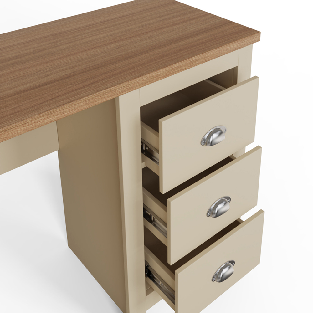 GFW Lancaster 4 Drawer Study Desk Cream Image 5