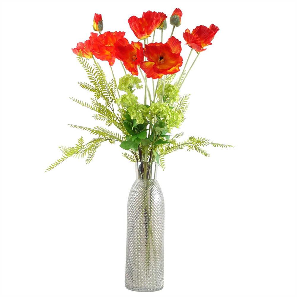Botanik Smoke Grey Tall Diamond Glass Vase 50cm Image 6