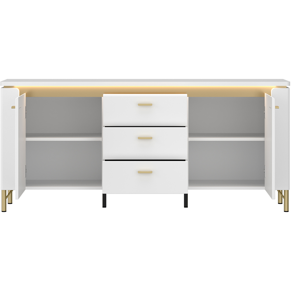 Furniture To Go Lazio 2 Door 3 Drawer Alpine White TV Cabinet Image 3