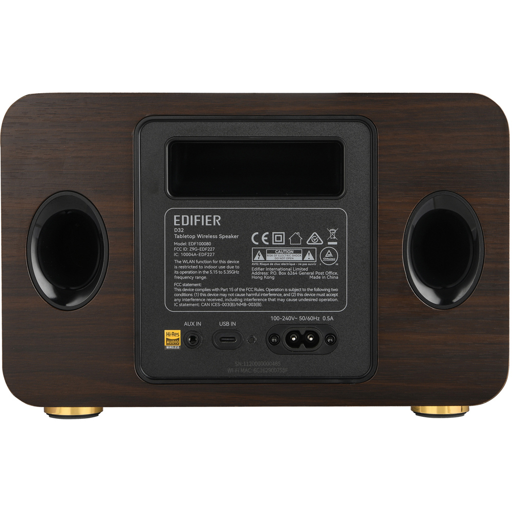 Edifier D32 Black Walnut Bluetooth Tabletop Speaker with Built In Battery 60W Image 6