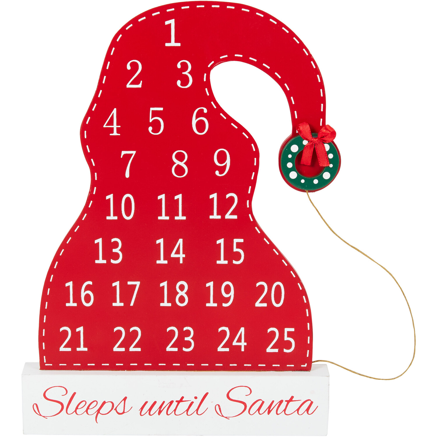 Santa Hat Countdown Calendar - Red Image 1