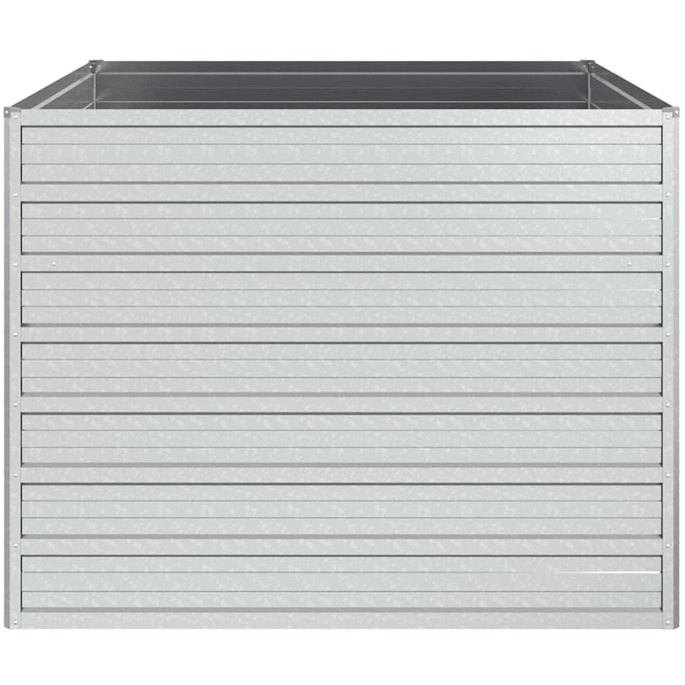 vidaXL Silver Galvanised Steel Square Raised Garden Bed 100 x 100 x 77cm Image 2