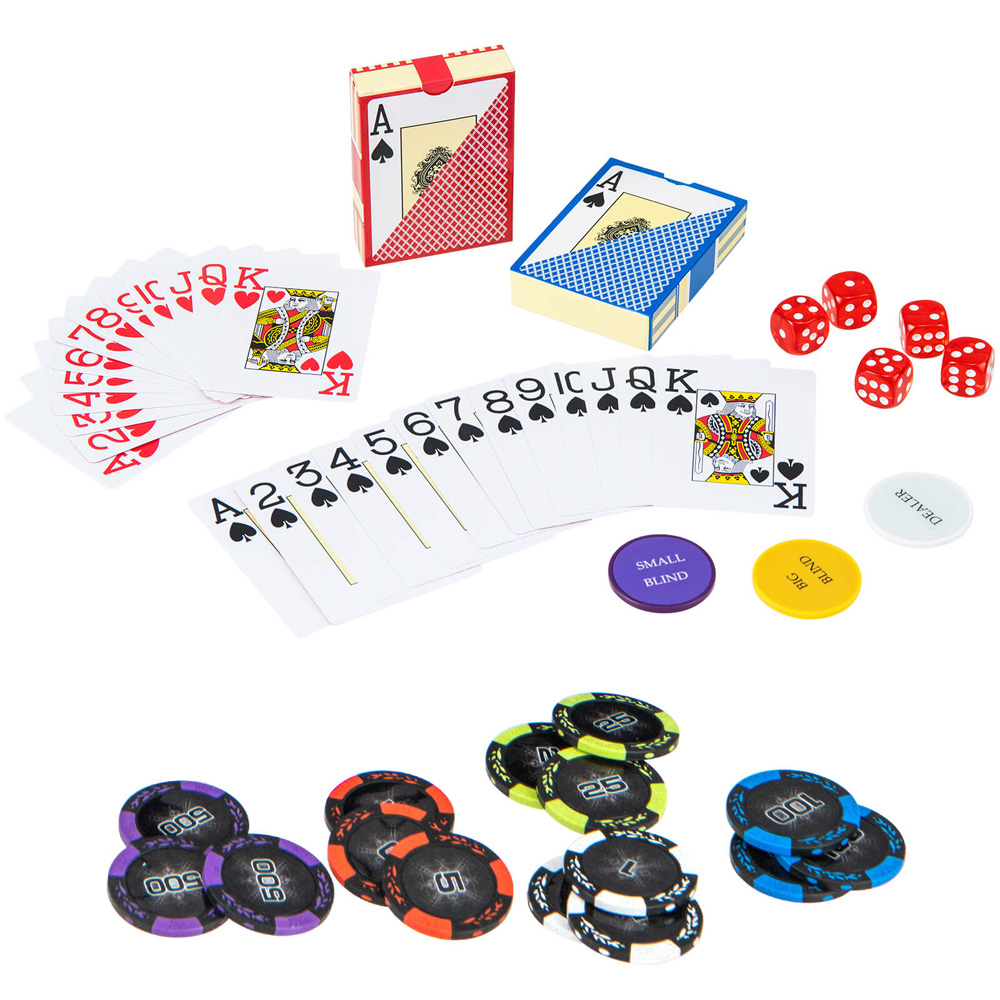 Costway Black 300 Piece Texas Holdem Poker Chip Playset Image 4