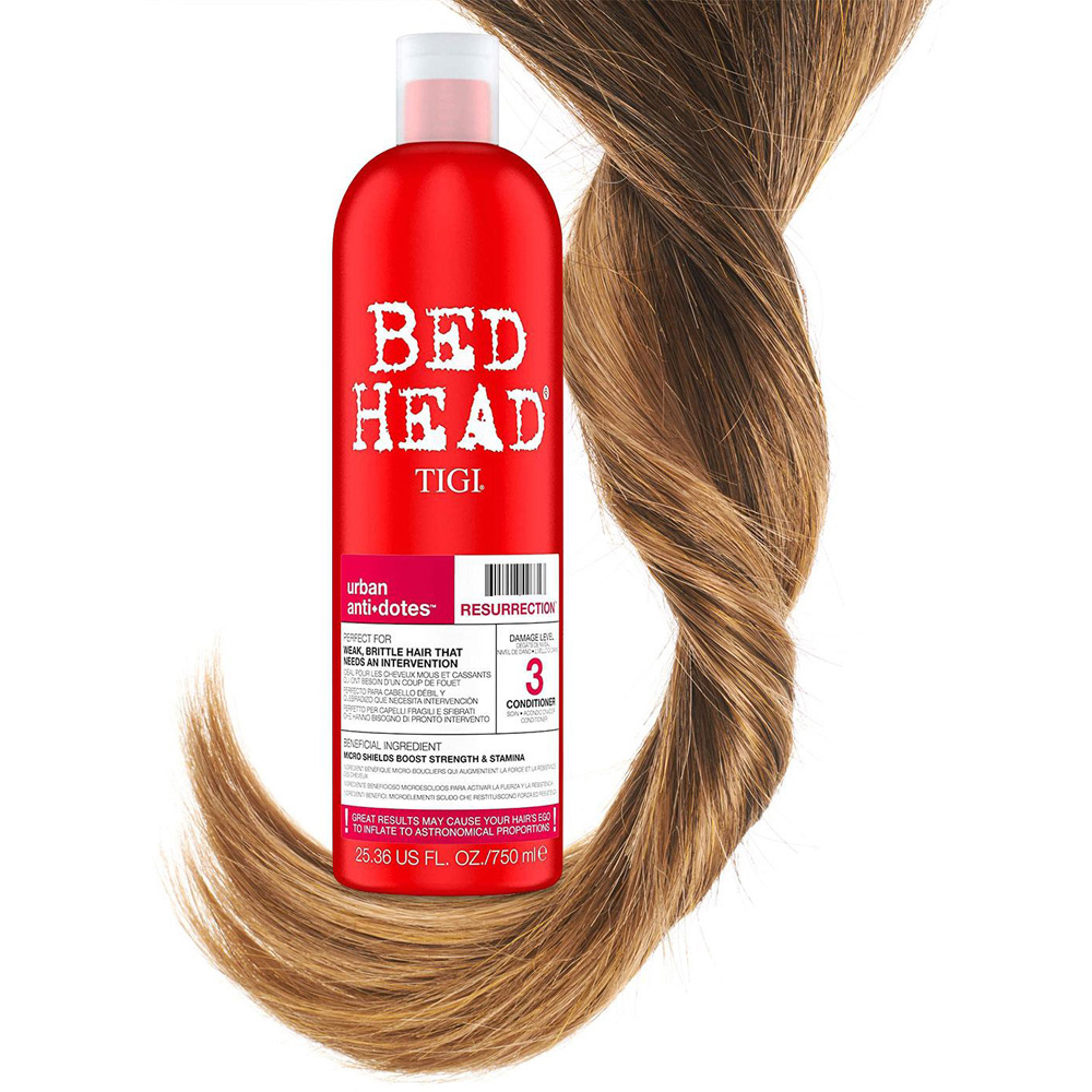 TIGI Bed Head Urban Antidotes Damaged Hair Resurrection Conditioner 750ml 3 Pack Image 5