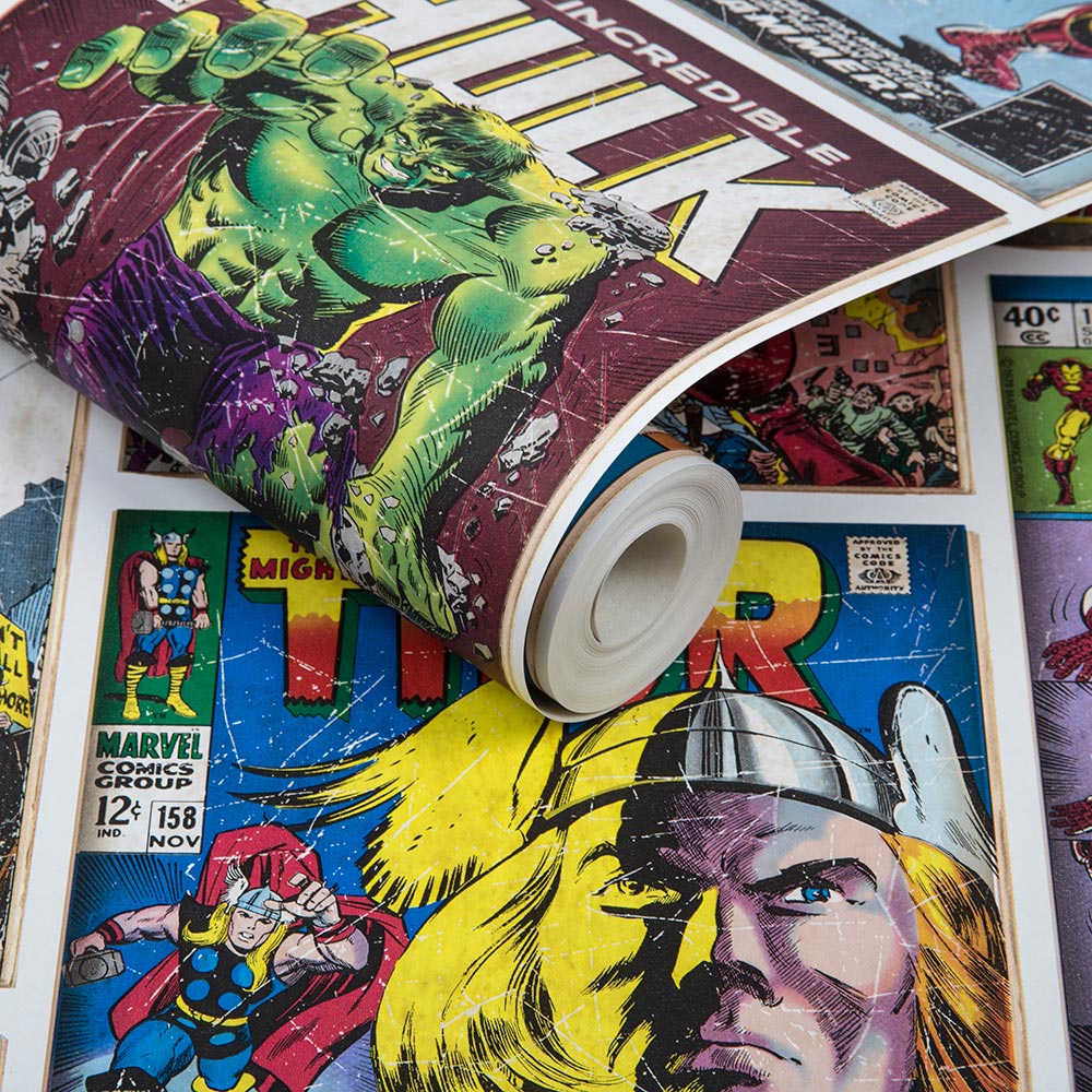 Marvel Action Heroes Multicolour Kids Wallpaper Image 2