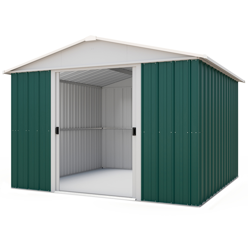 Yardmaster 10 x 10ft Emerald Green Apex Metal Storage Shed Image 1