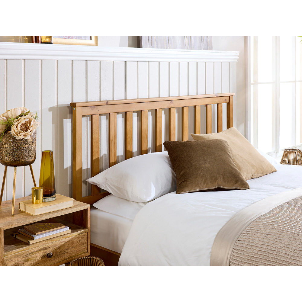 Aspire Single Natural Wooden Ottoman Bed Image 5