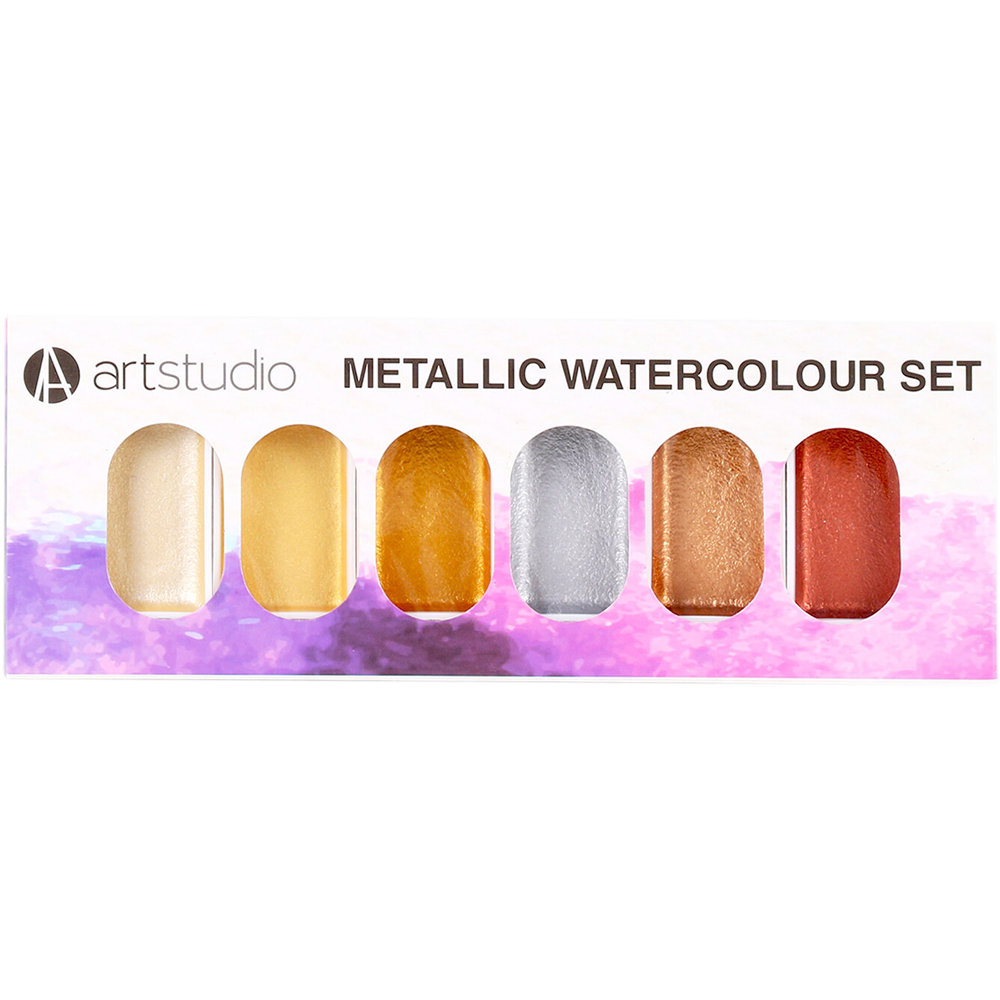 Art Studio Metallic Watercolour Painting Set Image 3