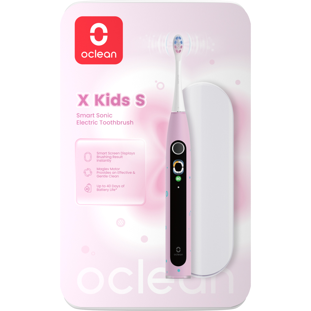 Oclean X Kids S Pink Smart Sonic Electronic Toothbrush Set Image 1