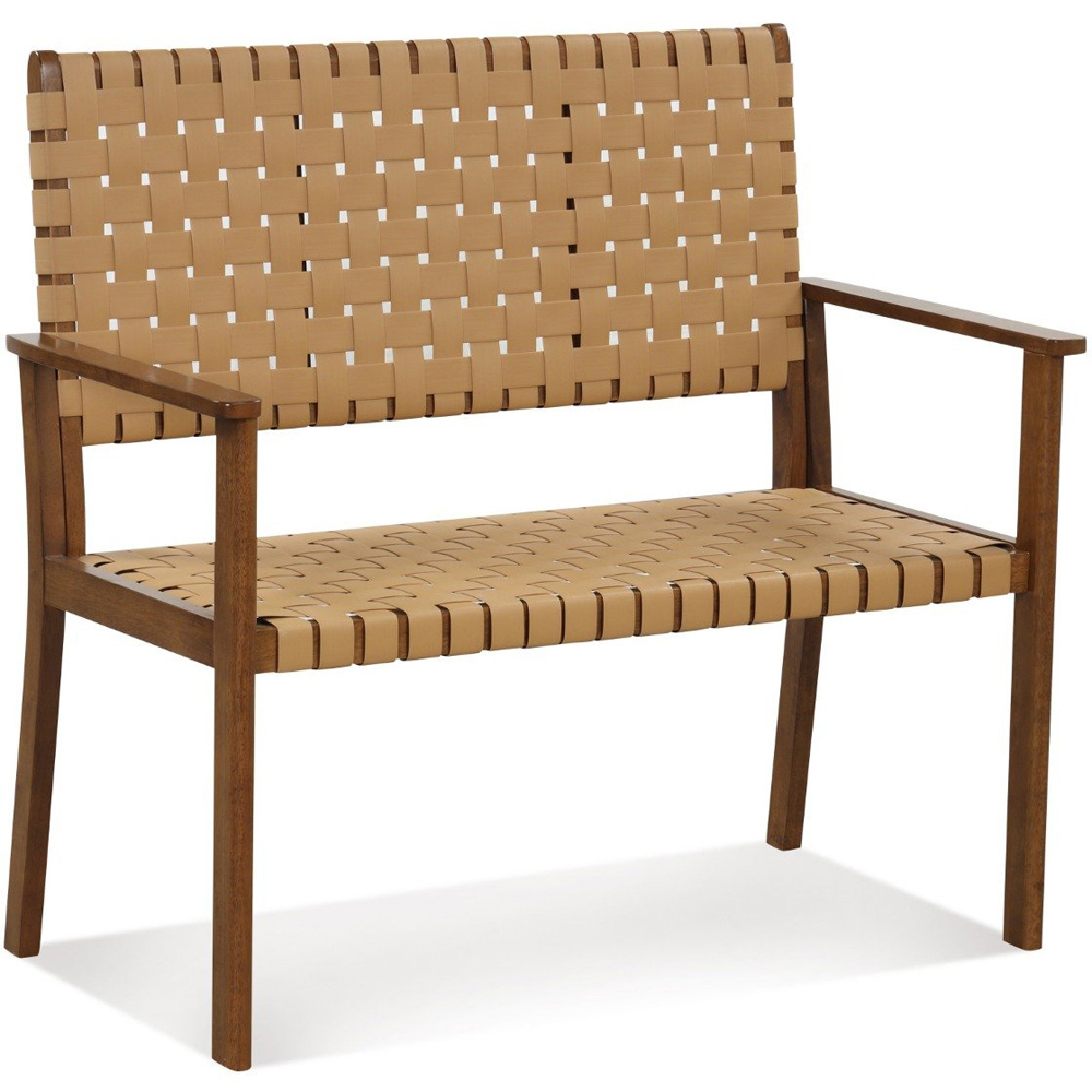 Costway Natural Outdoor All Weather Bench Image 2