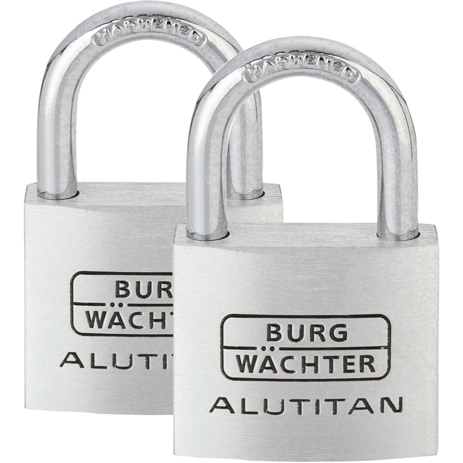 Pack of 2 Alutitan Aluminium Padlocks Silver 40mm Image 1