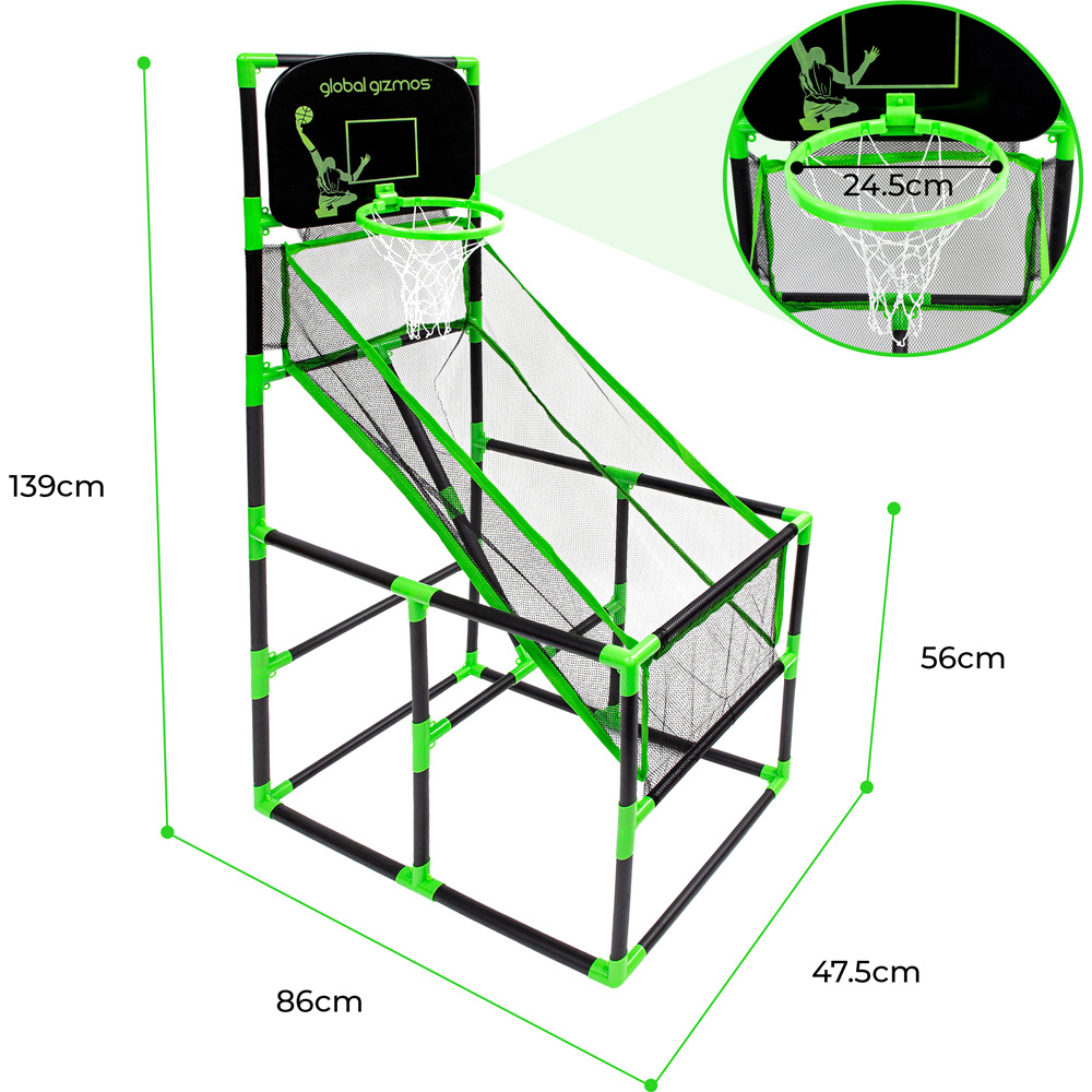 Global Gizmos Green Black Arcade Basketball Stand Image 8