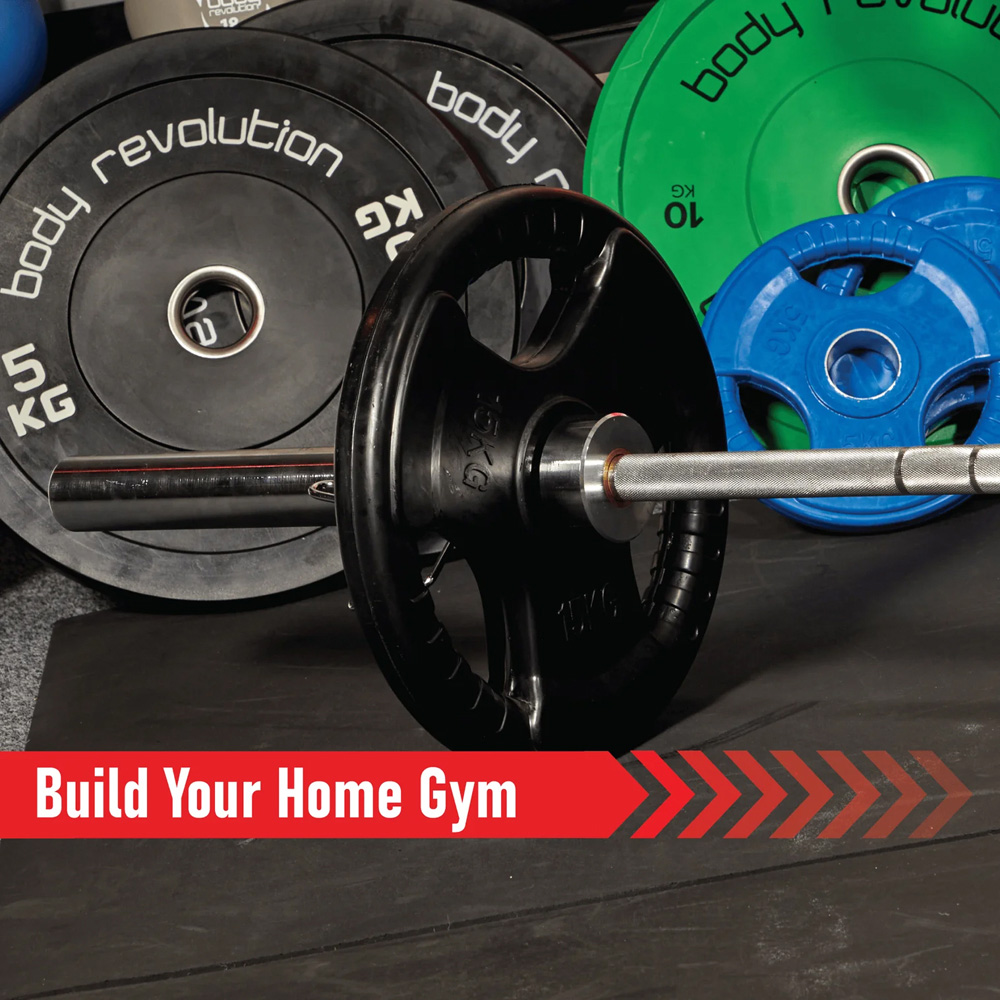 Olympic Black Tri-Grip Rubber Weight Plates 25kg Image 4