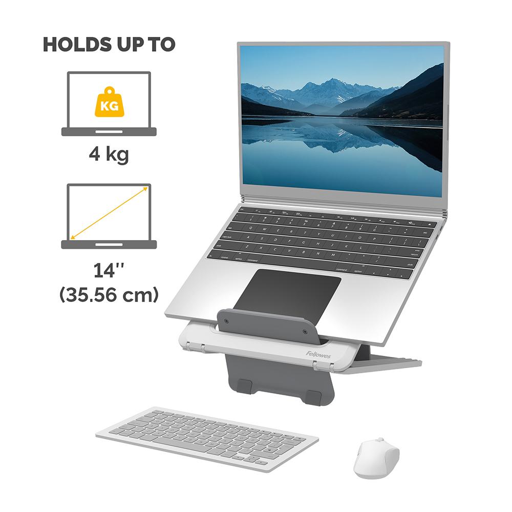 Fellowes Breyta White Laptop Stand Image 3