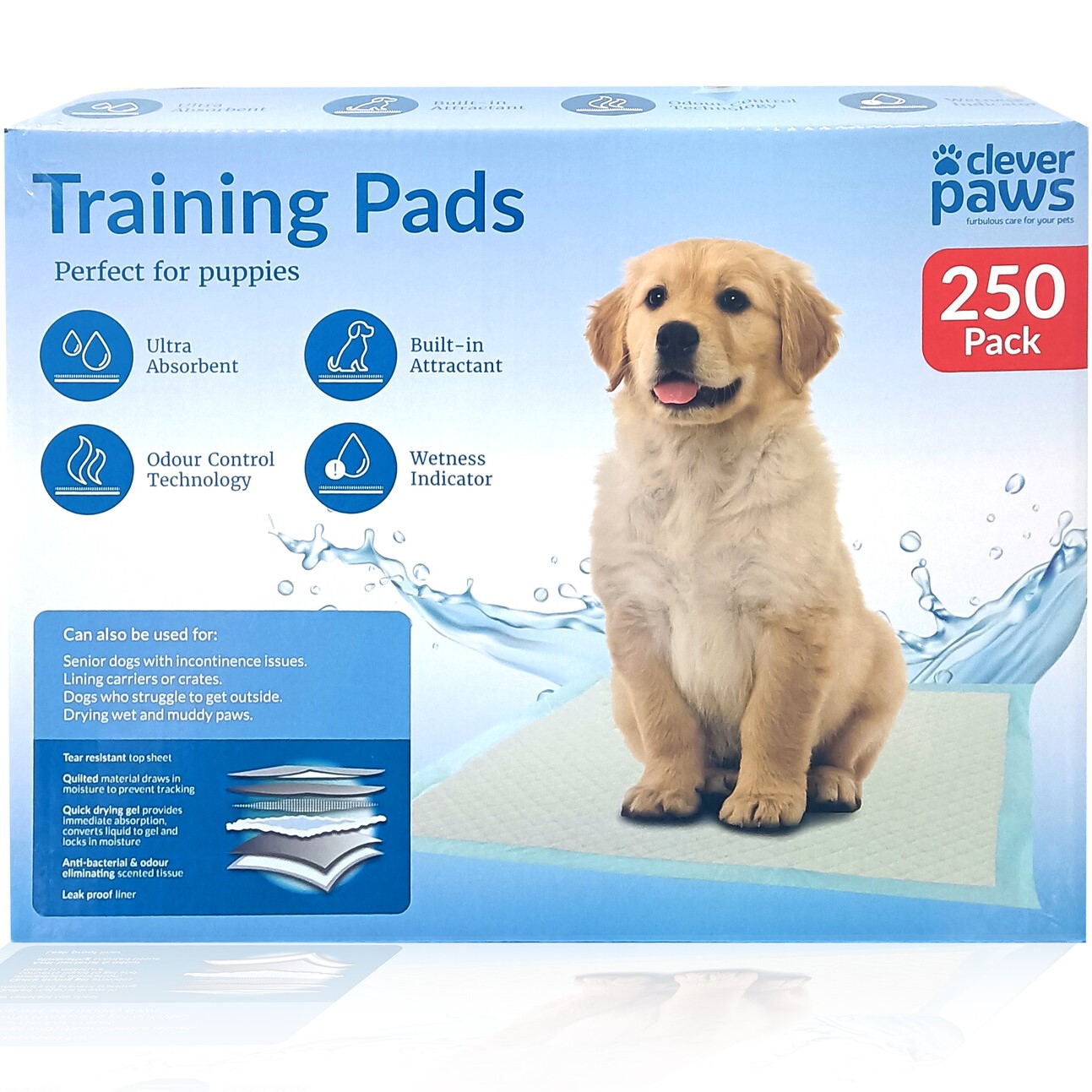 Clever Paws Training Pads 250 Pack Image 1