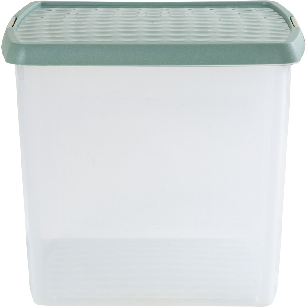 Wham Clip 37L Clear Green Milieu and Stone Square Storage Box with Lid 4 Pack Image 3