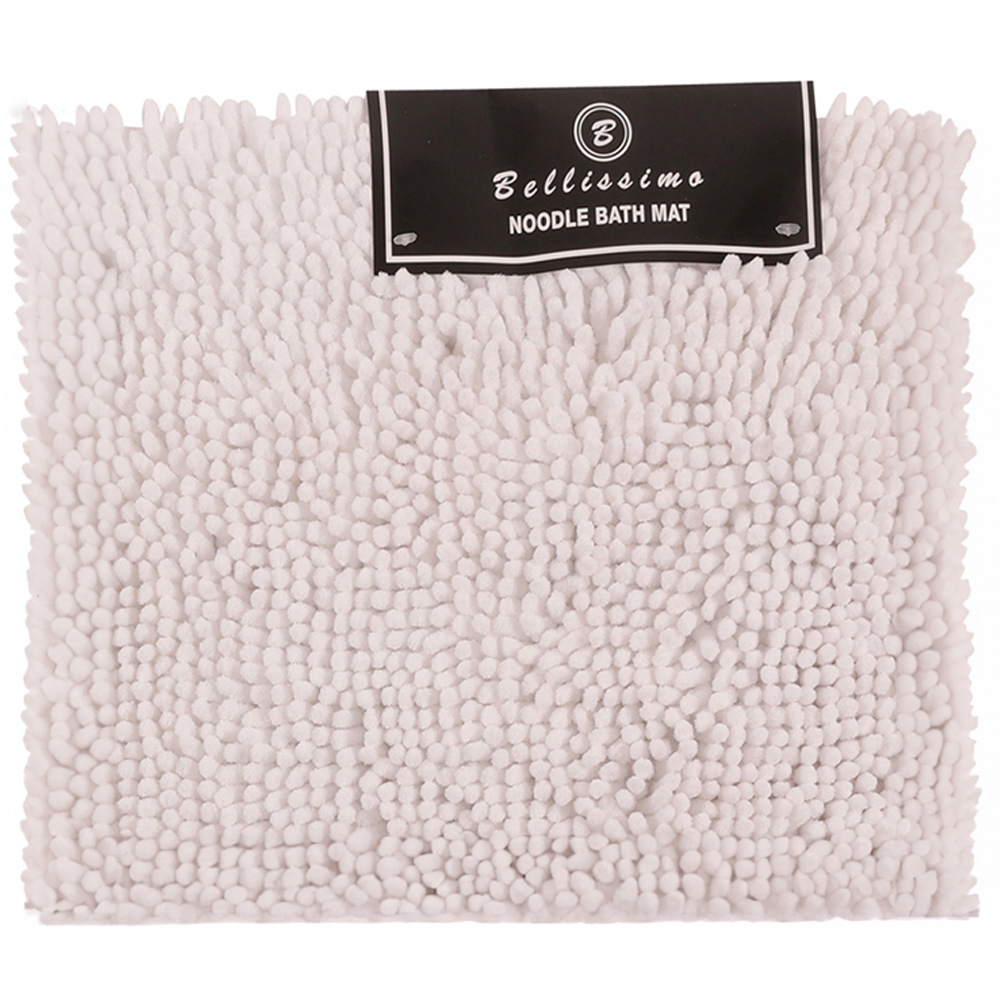 Bellissimo White Noodle Bath Mat Image 1