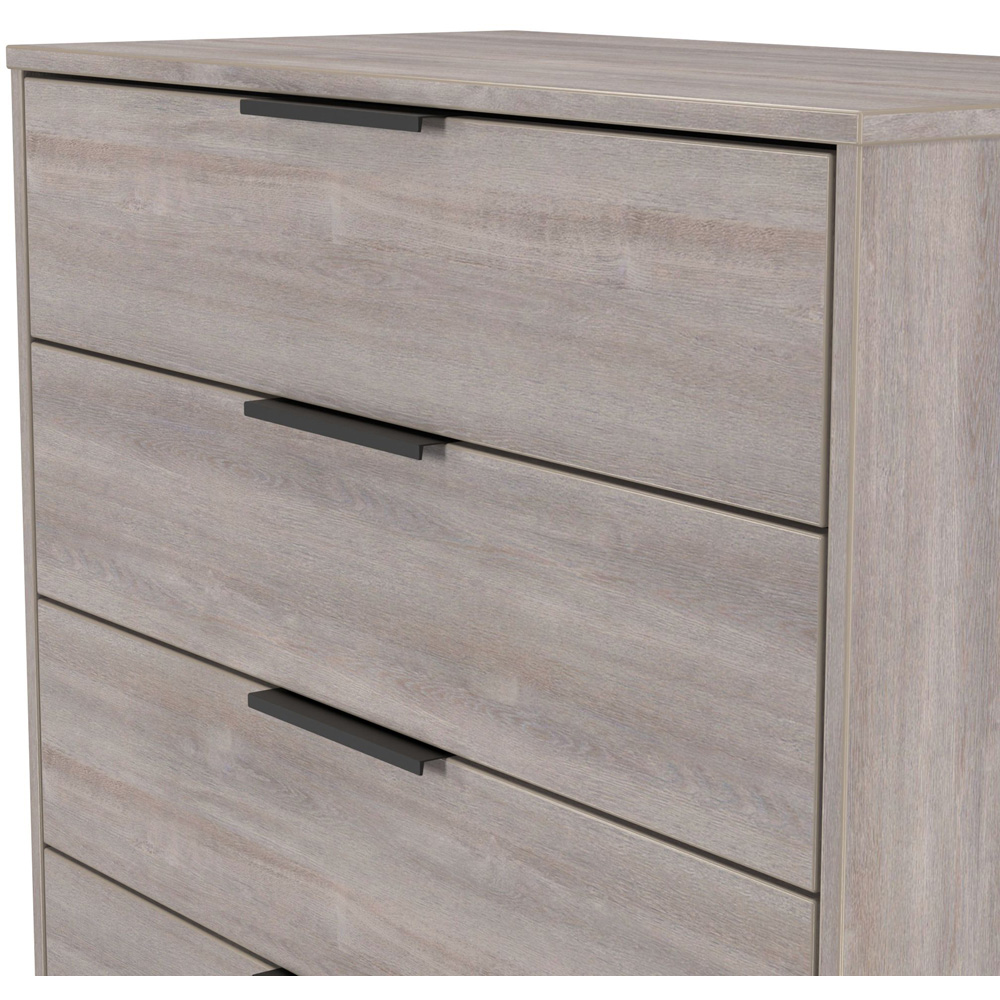 Crowndale Hong Kong 5 Drawer Grey Oak Chest of Drawers Ready Assembled Image 5