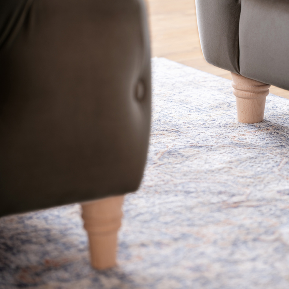 3 Seater Mushroom Velvet Large Sofa Image 3