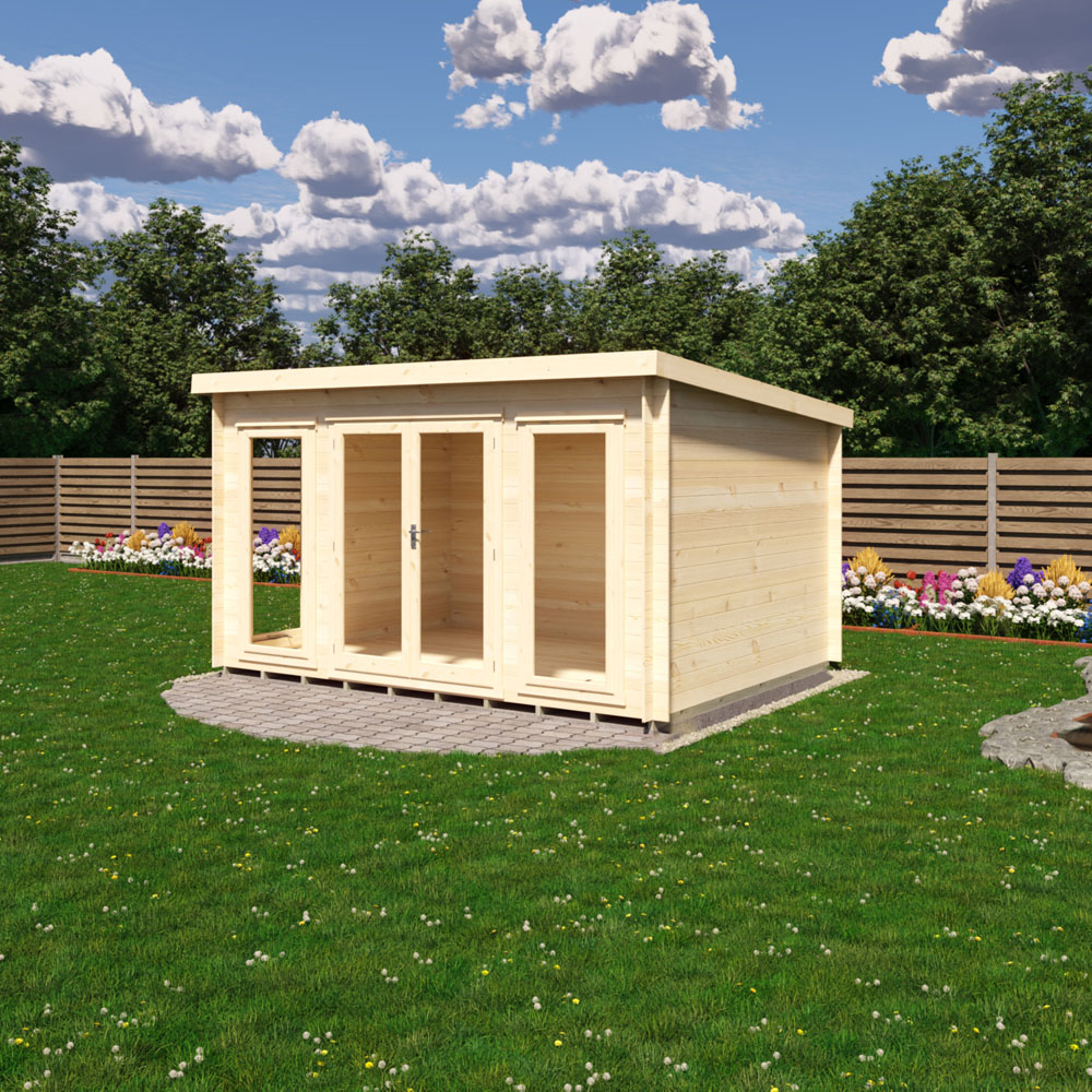 Shire Tilney 10 x 13ft Pent Garden Log Cabin Image 2
