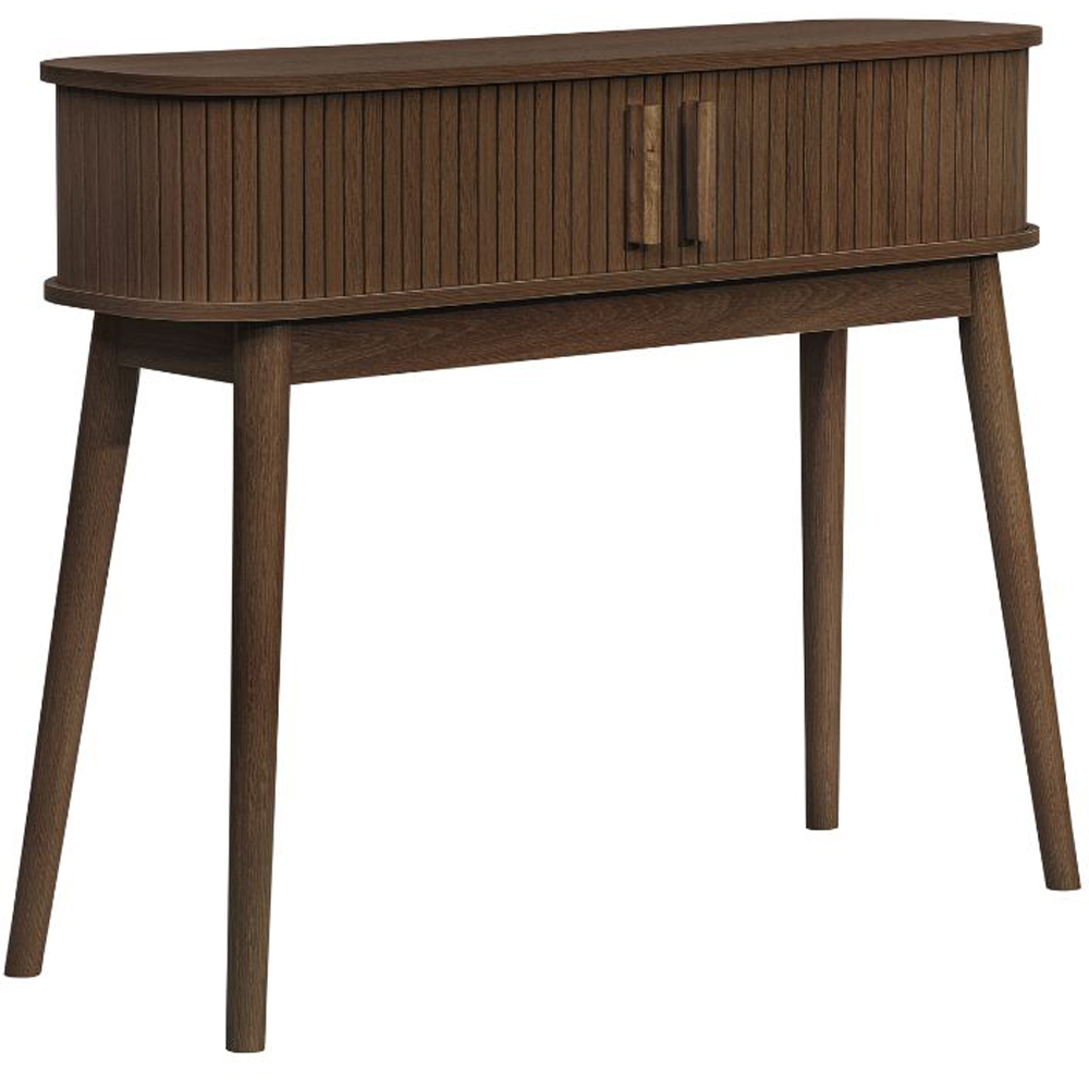 Birlea Axel 2 Door Walnut Fluted Console Table Image 2