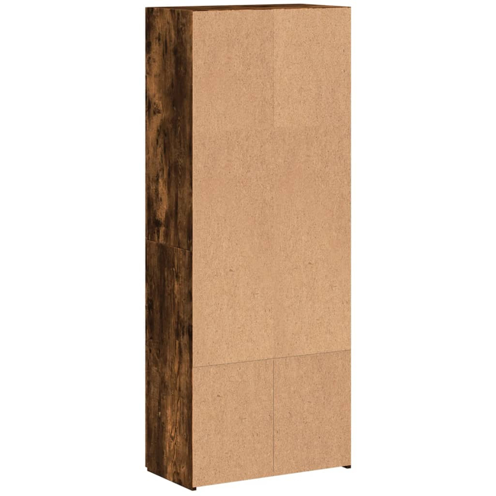 vidaXL 2 Door 4 Compartment Smoked Oak Tall File Cabinet Image 6