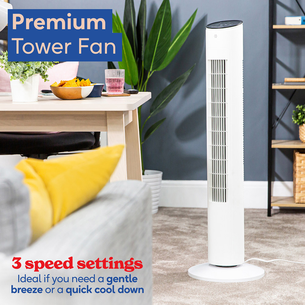 Russell Hobbs White Premium Tower Fan Image 8