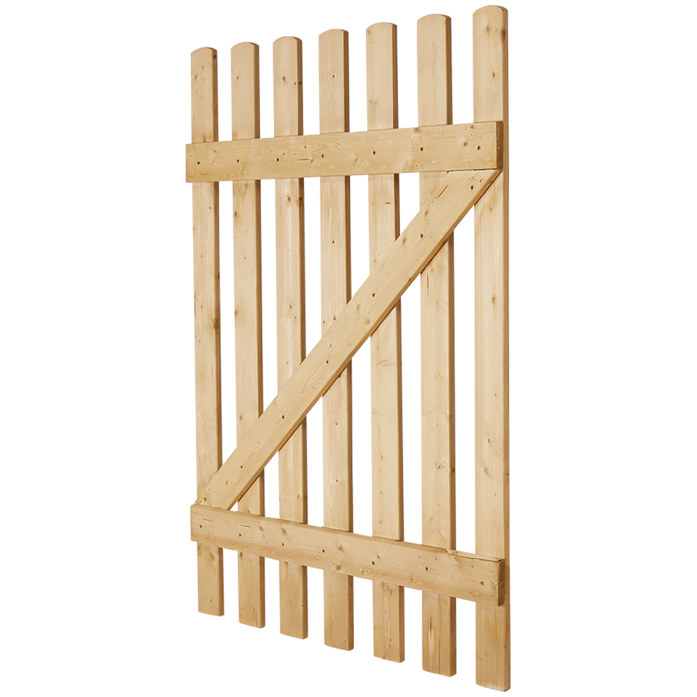 Living and Home 2.9 x 3.9ft Vintage Garden Wooden Fence Gate with Latch Image 3