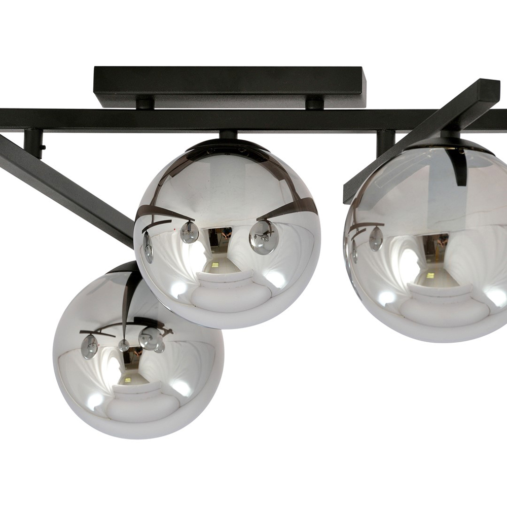 Emibig Smart 4 Light Graphite Shade Black E14 Ceiling Pendant Light Image 4
