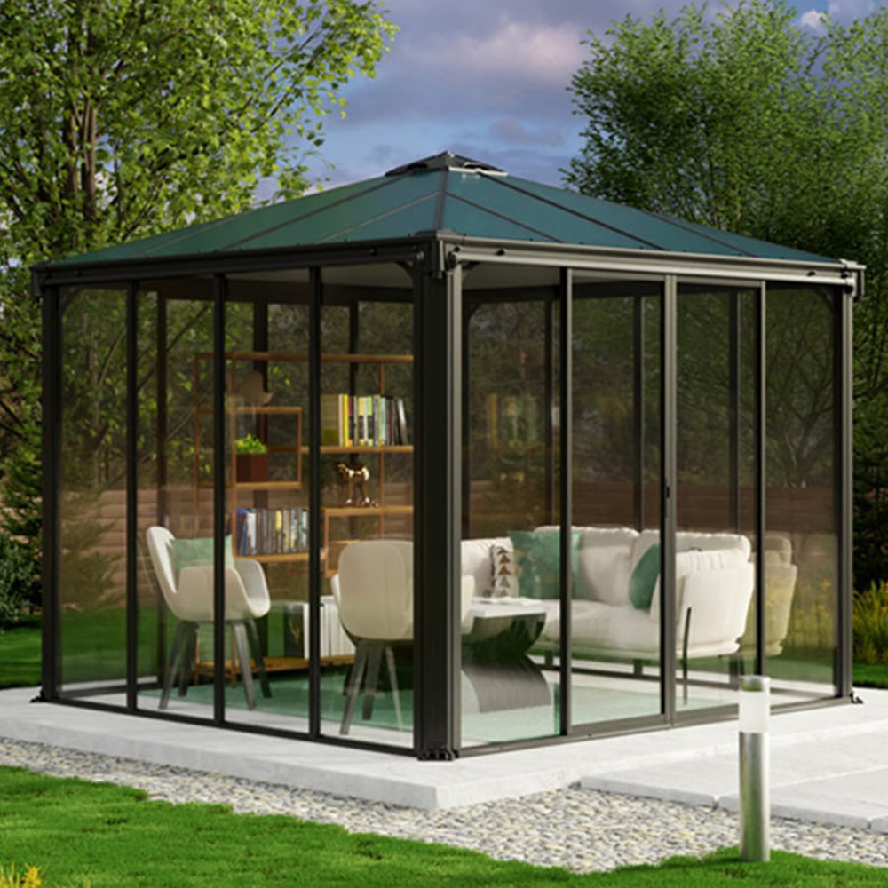 Palram Canopia Ledro 3000 Grey Square Gazebo Image 1