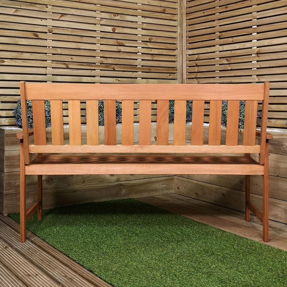 Samuel Alexander Cartmel 3 Seater Wooden Garden Patio Bench Image 3