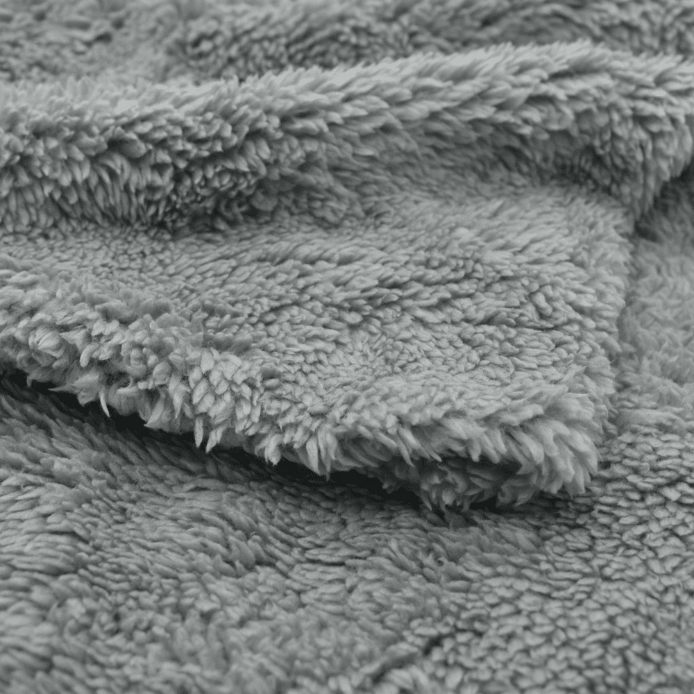Velosso Single Silver Teddy Fleece Duvet Set Image 3