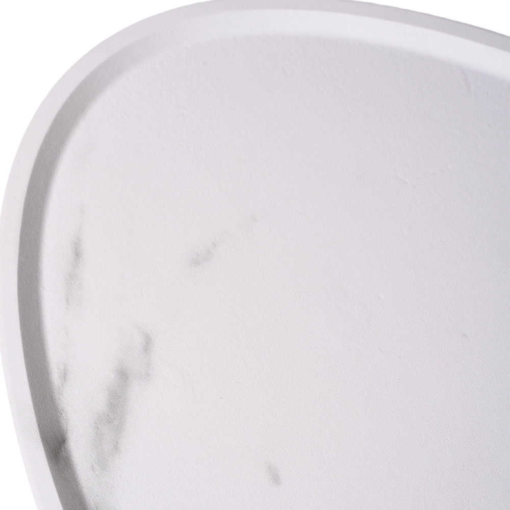 Living and Home Black and White C-Shape Side Table Image 6