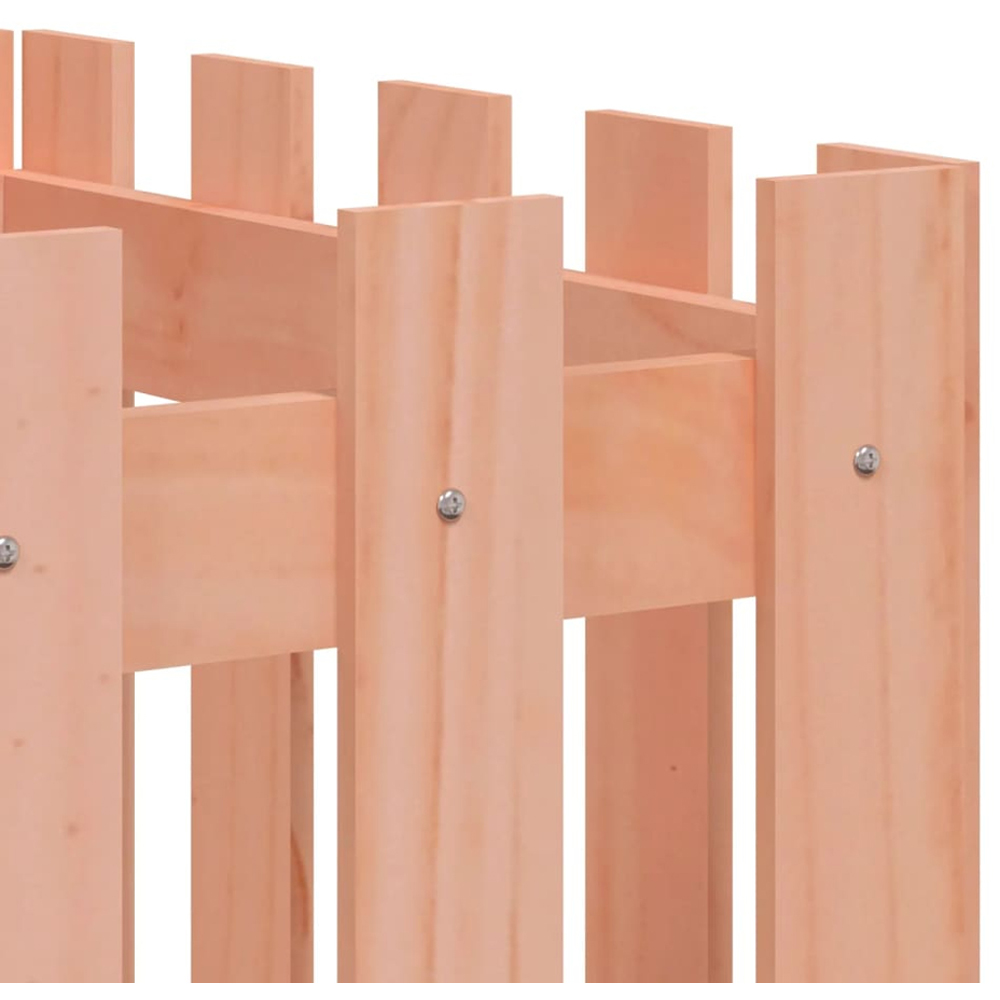 vidaXL Natural Solid Douglas Wood Fence Design Raised Garden Bed 200 x 50 x 50cm Image 6