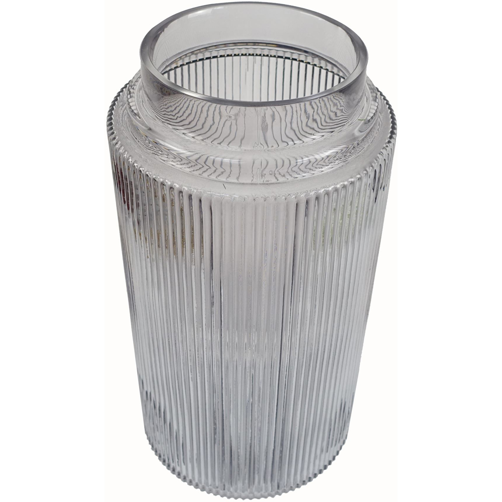 Leaf Clear Ridged Glass Vase 31cm Image 2