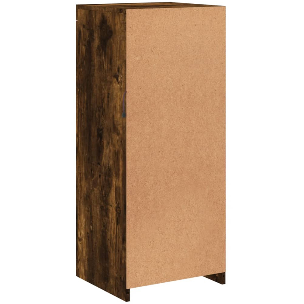 vidaXL Single Door 2 Shelf Smoked Oak Sideboard with RGB LED Lights Image 9